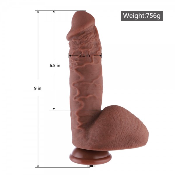 9.8" Silicone Dildo for Hismith Premium Sex Machine,Safety Non-toxic Realistic Dildo