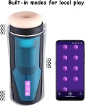 Spinta tazza di masturbazione con vibrazione a 9 frequenze per la macchina sessuale Hismith Premium con sistema KlicLok