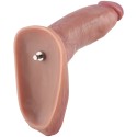Hismith 8,3" realistisk silikondildo, 7,68" innsettbar lengde med tredimensjonale testikler