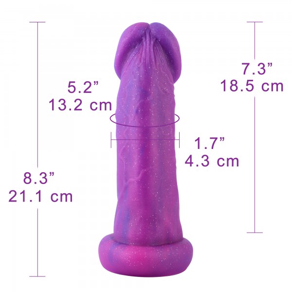 Zestaw Hismith Noble Purple Sex Machine z 4 wibratorami Fantasy