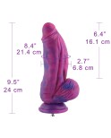 Hismith Noble Purple Sex Machine Bundle con 4 Fantasy Dildos