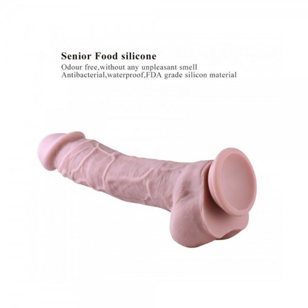 Premium Silicone Dildo,Realistic Penis With Suction Cup (Large)