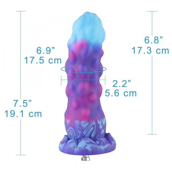 Hismith 7.48" Silicone ,6.89 Insertable Length， Max Width 2.25" Insertable, Min Width, 1.67" KlicLok System