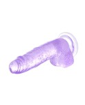7.87 inch Sparkling Dildo Human Safety Material with Powerful Suction Cup