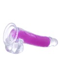 Jelly Dildo Luminous G-spot Dildo, Lifelike Penis with Strong Suction Cup