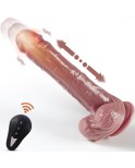 8.07 "Thrusting Dildo Vibrator for Women, Realistic Vibrating Dildo With Fjernkontroll 3 Teleskopiske og 10 vibrasjoner Modus