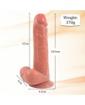 Skyvende dildo vibrator sexleketøy med 3 kraftige skyvhastigheter og 10 vibrasjoner