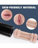 Male Masturbator Cup Vagina and Oral Sleeve Male Stroker, Hands Free Pocket Pussy Adult Sex Toys for Men