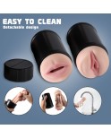 Manlig onanator cup vagina och oral ärm manlig stroker, hands gratis pocket fitta vuxna sex leksaker för män