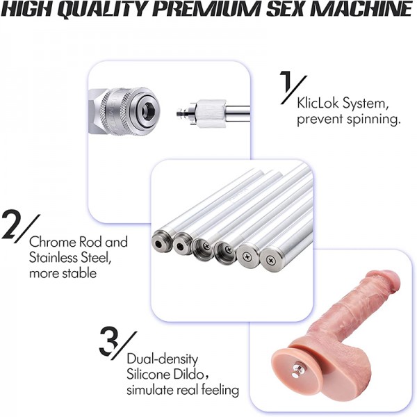 Hismith & Wildolo Intellgent App Controlled Premium Sex Machine with Kliclok System