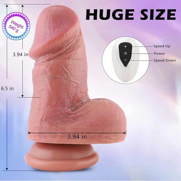 Hismith 8.15 inch Flexible Curved Dragon Dildo for G-spot and Anal Play with Suction Cup
