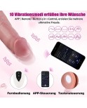 Wildolo realistische app -gecontroleerde vibrator, 12.4 "Siliconen dildo, premium volwassen unisex speelgoed