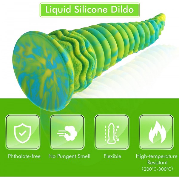 Wildolo 9.40 "Glow-in-the-Dark Flexible Fantasy Dildo med Sug Cup