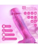 Fantasy glitter vibrerende silikone dildoer enorm blød penis til stropp på vibrator med sugekop
