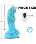 8 inch Dragon Wolf Fat Realistic Girthy Massive Colorful Dildo With Suction Cup