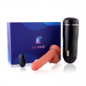 Eropair Remote Dildo Vibrator og Male Masturbation Cup Set