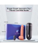 Eropair Remote Dildo Vibrator og Male Masturbation Cup Set