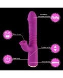 Hismith vibrerande teleskopisk vibrator vagina klitoris stimulering dildo massager