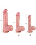 Hismith 8 ”Dual-Density Ultra Realistic Silicone Dildo, 5,8” Insertible Längd med Kliclok-system