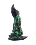 Hismith 9.1 "Silikon anal plugg dildo for premium sexmaskin glød-i-mørk grønn og svart