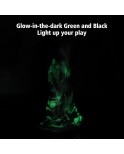 Hismith 9.1 "Silicone Anal Plug Dildo pour la machine de sexe premium Glow in-the Dark Green et Black