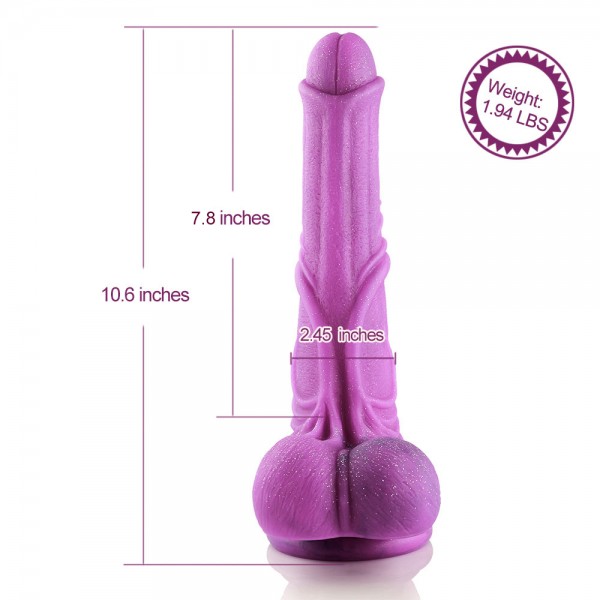 7.1" Silicone Dildo for Hismith Sex Machine with Quick Air Connector, 6.5" Insertable Length, girth: 5.5inch,Flesh