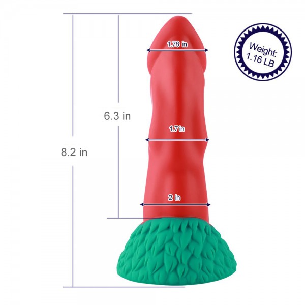 Hismith 8.6" Smooth Silicone Dildo - Removable KlicLok System - Amazing Series 