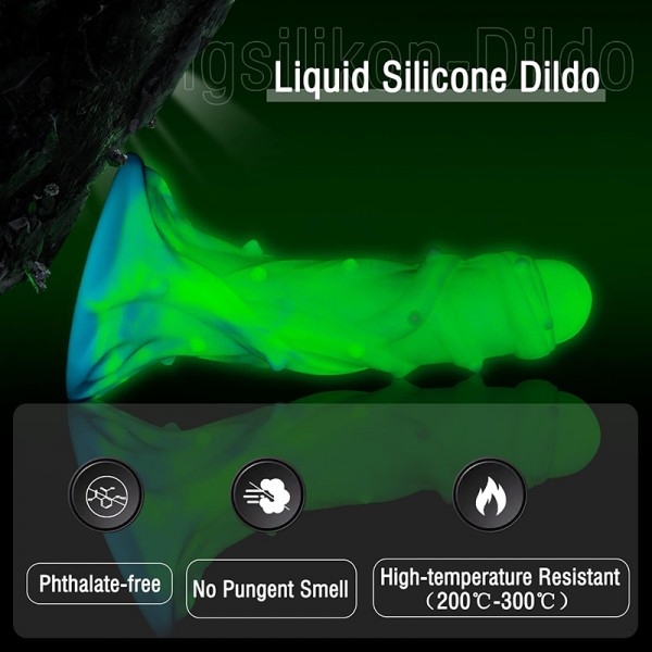 Wildolo APP-Controlled Vibrator, Glow-in-The-Dark Silicone Dildo