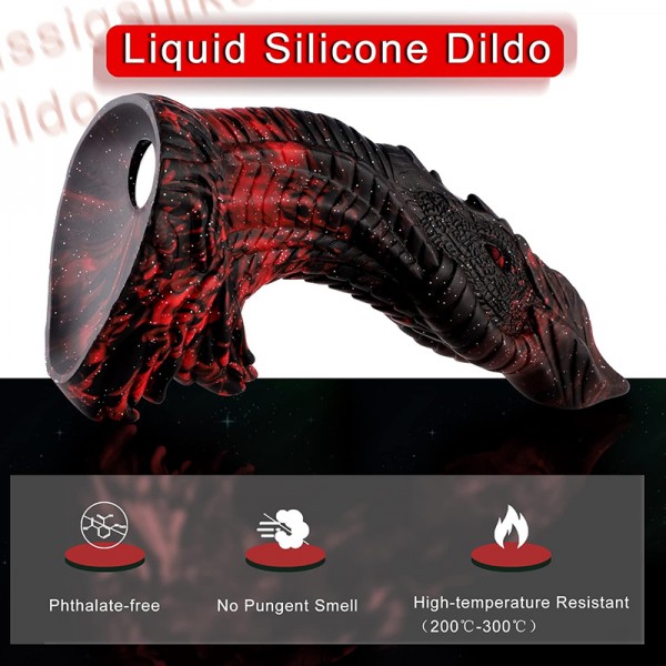 Wildolo APP Controlled Glow in The Dark Silicone Dildo Vibrator - Black