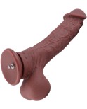 Hismith 12.4 '' Enorme silikondildo - Intakt testikler Dong for avanserte brukere, brunaktig