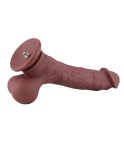 Hismith 12.4'' Huge Silicone Dildo - Intact Testicles Dong for Advanced Users, Brownish