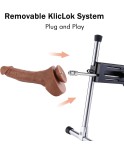 Hismith 11.8 ”silikon dildo med to tettheter, ultralydisk dildo med årer med kliclok-system