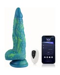 9.6'' App Vibrator Realistic Monster Color Silicone Dildo with Fantasy Strong Suction Cup