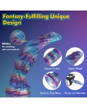 Fantasy silikon Fargerik knute g-spot anal dildo med sugekopp